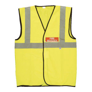 IVG09012 Fire Warden Vest High Visibility XL Yellow Conforms EN471 Class 2 IVGFVW