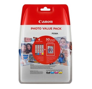 0332C005 Canon 0332C005 CLI-571 XL BK C M Y Multipack 4 Ink Cartridges 0332C005 Canon 0332C005 CLI-571 XL BK C M Y Multipack 4 Ink Cartridges