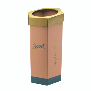 2W04262 2Work Recycling Bin Green Pack 3 CAP582758 A
