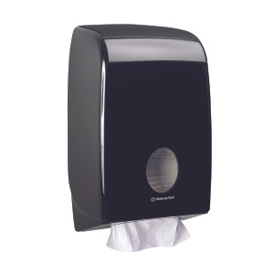KC03793 Aquarius Hand Towel Dispenser Black 7171