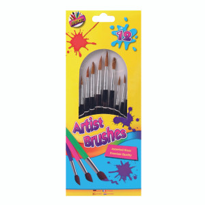 TAL5126 Artbox 12 Natural Artist Brushes Pack 12 5126 TAL5126 Artbox 12 Natural Artist Brushes Pack 12 5126