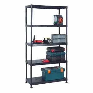 GA06953 Barton 5 Tier Plastic Shelving 1840x900x400mm Black G09045 GA06953 Barton 5 Tier Plastic Shelving 1840x900x400mm Black G09045