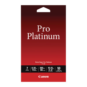 CO57526 Canon Inkjet Photo Paper Pro Platinum 10x15cm 300gsm Glossy Pack 50 PT-101 2768B014 CO57526 Canon Inkjet Photo Paper Pro Platinum 10x15cm 300gsm Glossy Pack 50 PT-101 2768B014