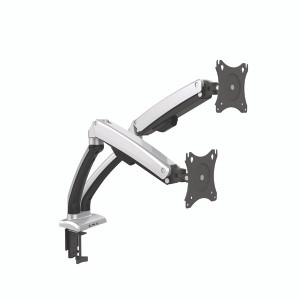 CE04632 Contour Ergonomics Double Monitor Arm Black Silver CE04632 CE04632 Contour Ergonomics Double Monitor Arm Black Silver CE04632