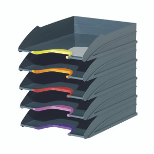 DB70195 Durable Varicolor Letter Tray Assorted Pack 5 770557 DB70195 Durable Varicolor Letter Tray Assorted Pack 5 770557