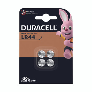 DU12801 Duracell LR44 Alkaline Button Batteries Pack 4 A76 4 DU12801 Duracell LR44 Alkaline Button Batteries Pack 4 A76 4