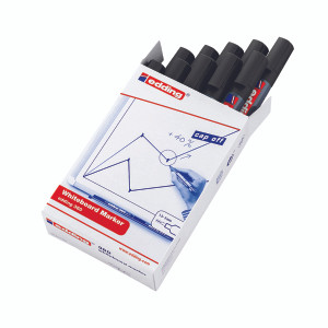 ED39125 Edding 360 Drywipe Marker Black Pack 10 4-360001 ED39125 Edding 360 Drywipe Marker Black Pack 10 4-360001