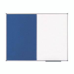 NB19702 Nobo Classic Combi Blue Felt Steel Noticeboard 900x600mm 1902257 NB19702 Nobo Classic Combi Blue Felt Steel Noticeboard 900x600mm 1902257