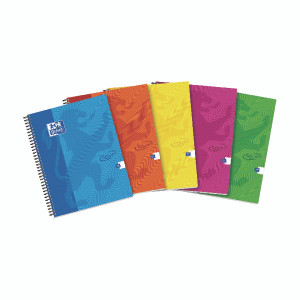 JD32909 Oxford Touch Wirebound Hardback Notebook A4 Assorted Pack 5 400109986 JD32909 Oxford Touch Wirebound Hardback Notebook A4 Assorted Pack 5 400109986