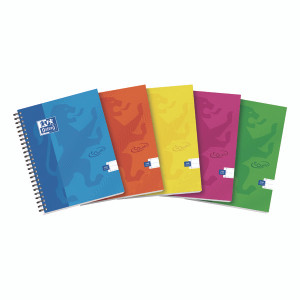 JD32918 Oxford Touch Wirebound Hardback Notebook A5 Assorted Pack 5 400110083 JD32918 Oxford Touch Wirebound Hardback Notebook A5 Assorted Pack 5 400110083
