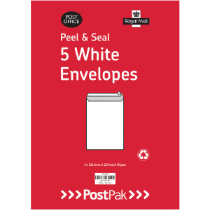 POF27429 Envelopes C4 Peel Seal White 90gsm Pack 200 9731232 POF27429 Envelopes C4 Peel Seal White 90gsm Pack 200 9731232