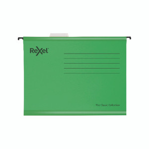 RX58101 Rexel Classic Suspension Files Foolscap Green Pack 25 2115591 RX58101 Rexel Classic Suspension Files Foolscap Green Pack 25 2115591