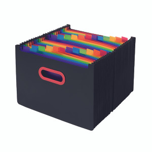 SK22127 Snopake 24 Part Desk Expander A4 Rainbow Black 15852 SK22127 Snopake 24 Part Desk Expander A4 Rainbow Black 15852