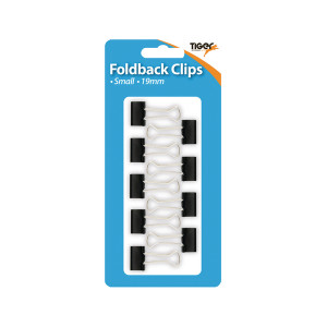 TGR0040 Tiger Small Fold Back Clips 19mm Pack 108 302004 TGR0040 Tiger Small Fold Back Clips 19mm Pack 108 302004
