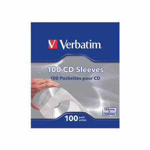 VM49976 Verbatim CD DVD Sleeves Paper Pack 100 49976 VM49976 Verbatim CD DVD Sleeves Paper Pack 100 49976