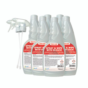 2W07245 2Work Spray Wipe With Bleach 750ml Pack 6 256 2W07245 2Work Spray Wipe With Bleach 750ml Pack 6 256