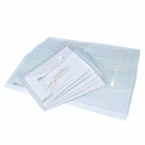 HT01608 Rapesco Popper Wallet A5 Clear Pack 25 1500 HT01608 Rapesco Popper Wallet A5 Clear Pack 25 1500