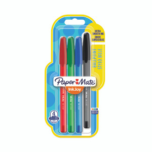 GL56718 PaperMate Inkjoy 100 Pens Medium Assorted Pack 4 1956718 GL56718 PaperMate Inkjoy 100 Pens Medium Assorted Pack 4 1956718