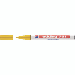 ED44096 Edding 751 Bullet Tip Paint Marker Fine Yellow Pack 10 751-005 ED44096 Edding 751 Bullet Tip Paint Marker Fine Yellow Pack 10 751-005