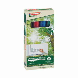 ED91843 Edding E-29 4 EcoLine Whiteboard Marker Assorted Pack 4 4-29-4 ED91843 Edding E-29 4 EcoLine Whiteboard Marker Assorted Pack 4 4-29-4
