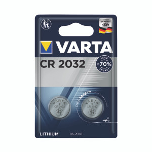 VR74646 Varta CR2032 Lithium Coin Cell Battery Pack 2 06032101402 VR74646 Varta CR2032 Lithium Coin Cell Battery Pack 2 06032101402