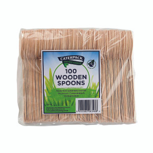 RY06348 Caterpack Enviro Wooden Spoons Pack 100 RY10569 RY06348 Caterpack Enviro Wooden Spoons Pack 100 RY10569
