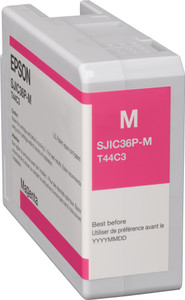 Epson C13T44C340 SJIC-36-P-M Magenta Ink Cartridge, 80ml Epson C13T44C340 SJIC-36-P-M Magenta Ink Cartridge, 80ml