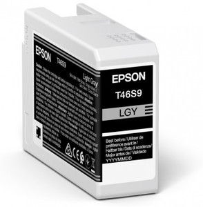 Epson C13T46S900 T46S9 Light Grey Ink Cartridge, 25ml Epson C13T46S900 T46S9 Light Grey Ink Cartridge, 25ml