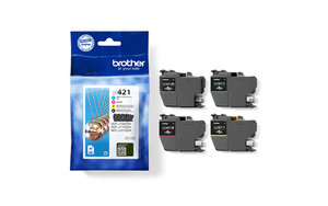 Brother LC-421VAL Ink cartridge Multipack 200 pages Pack qty 4 Brother LC-421VAL Ink cartridge Multipack 200 pages Pack qty 4