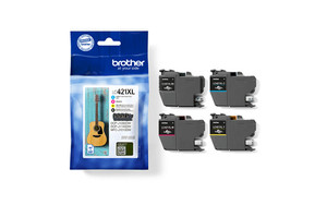 Brother LC-421XLVAL BCMY Ink Cartridge Multipack High Capacity 500 pages Pack qty 4 Brother LC-421XLVAL BCMY Ink Cartridge Multipack High Capacity 500 pages Pack qty 4