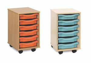 Monarch 6 Single Tray Unit with 6 Single Trays 1 column of 6 in Beech or Maple MFC Monarch 6 Single Tray Unit with 6 Single Trays 1 column of 6 in Beech or Maple MFC