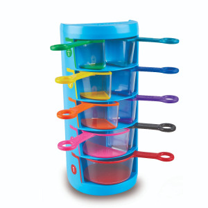 HM93399-UK Learning Resources Rainbow Fraction Measuring Cups (Set of 9)
