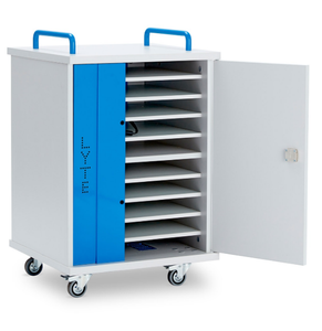 LYT10SDMBBL Mobile storage for 10 devices up to 15.6" front view door open LYT10SDMBBL Mobile storage for 10 devices up to 15.6" front view door open