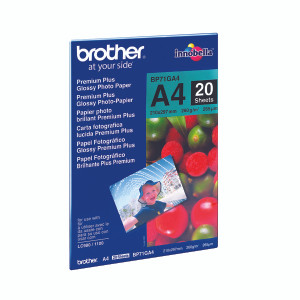 Brother BP71 Photo Paper Gloss A4 (Pack of 20) BP71GA4 Brother BP71 Photo Paper Gloss A4 (Pack of 20) BP71GA4