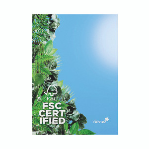 Silvine Premium FSC Certified Casebound Notebook Lined 160 Pages A4 R207 Silvine Premium FSC Certified Casebound Notebook Lined 160 Pages A4 R207