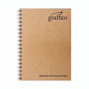 Graffico Recycled Wirebound Notebook 160Pg A4 (Pack of 10) EN07340 Graffico Recycled Wirebound Notebook 160Pg A4 (Pack of 10) EN07340
