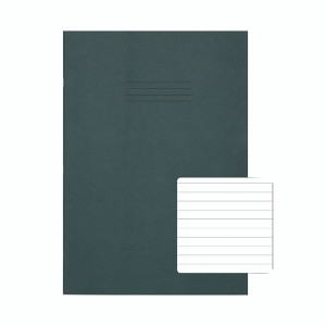 Rhino Exercise Book 8mm Ruled A4 Plus Dark Green (Pack of 50) VC08724 Rhino Exercise Book 8mm Ruled A4 Plus Dark Green (Pack of 50) VC08724