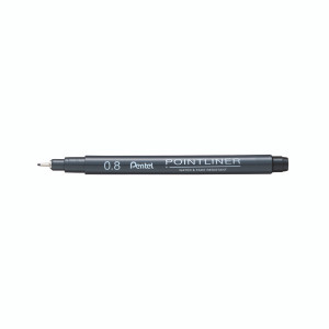 Pentel Pointliner Pigment Liner 0.8mm Black (Pack of 12) S20P-8A Pentel Pointliner Pigment Liner 0.8mm Black (Pack of 12) S20P-8A