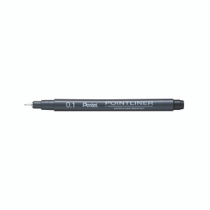 Pentel Pointliner Pigment Liner 0.1mm Black (Pack of 12) S20P-1A Pentel Pointliner Pigment Liner 0.1mm Black (Pack of 12) S20P-1A