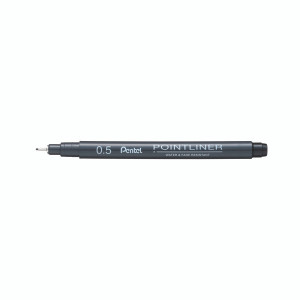 Pentel Pointliner Pigment Liner 0.5mm Black (Pack of 12) S20P-5A Pentel Pointliner Pigment Liner 0.5mm Black (Pack of 12) S20P-5A