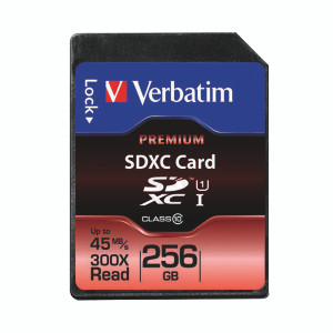Verbatim Premium SDXC Memory Card Class 10 UHS-I U1 256GB 44026 Verbatim Premium SDXC Memory Card Class 10 UHS-I U1 256GB 44026