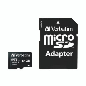 Verbatim Pro Micro SDXC Memory Card Class 10 UHS-I U3 64GB 47042 Verbatim Pro Micro SDXC Memory Card Class 10 UHS-I U3 64GB 47042