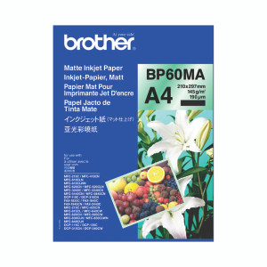 Brother Inkjet Paper Matt A4 Black (Pack of 25) BP60MA Brother Inkjet Paper Matt A4 Black (Pack of 25) BP60MA