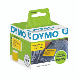 Dymo LabelWriter Shipping labels 54x101mm Yellow (Pack of 220) 2133400 Dymo LabelWriter Shipping labels 54x101mm Yellow (Pack of 220) 2133400