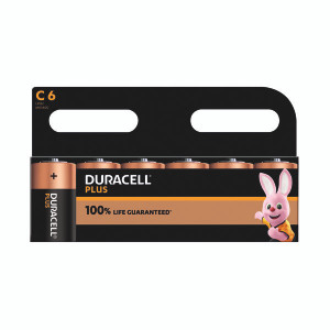 Duracell Plus C Battery Alkaline 100% Life (Pack of 6) 5009814 Duracell Plus C Battery Alkaline 100% Life (Pack of 6) 5009814