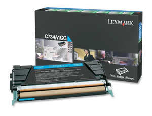 Lexmark C734A1CG Cyan Toner 6K pages Lexmark C734A1CG Cyan Toner 6K pages