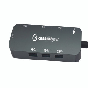 Connekt Gear Type C Dual Screen Docking Station 3 100W Power Delivery Charging 25-0101 Connekt Gear Type C Dual Screen Docking Station 3 100W Power Delivery Charging 25-0101