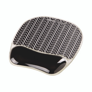 Fellowes Photo Gel Mousepad with Wrist Support Chevron 9653401 Fellowes Photo Gel Mousepad with Wrist Support Chevron 9653401