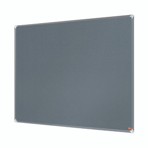 Nobo Premium Plus Felt Notice Board 1200 x 900mm Grey 1915196 Nobo Premium Plus Felt Notice Board 1200 x 900mm Grey 1915196