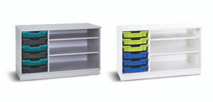 Monarch Premium 6 Shallow Tray Storage Unit complete with Gratnells Trays and 2 Adjustable Shelves Monarch Premium 6 Shallow Tray Storage Unit complete with Gratnells Trays and 2 Adjustable Shelves